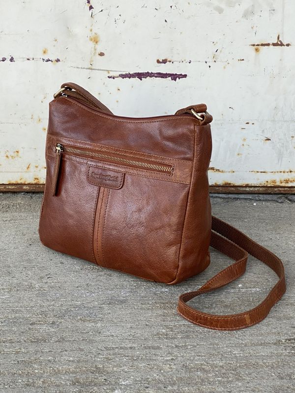 Springfield Crossoverveske i Skinn Cognac