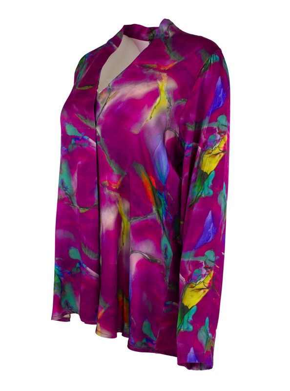 Boheme Sateng Bluse i Flerfarget