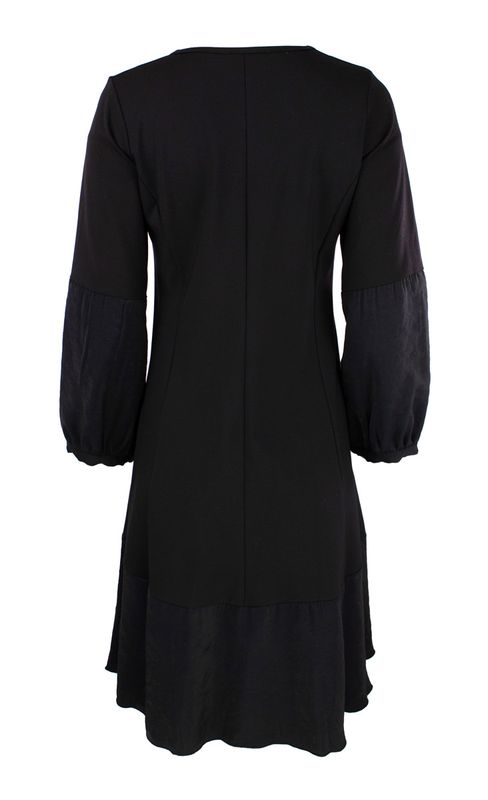 Boheme Kjole 3/4 Lang A Line i Punta Mix Black