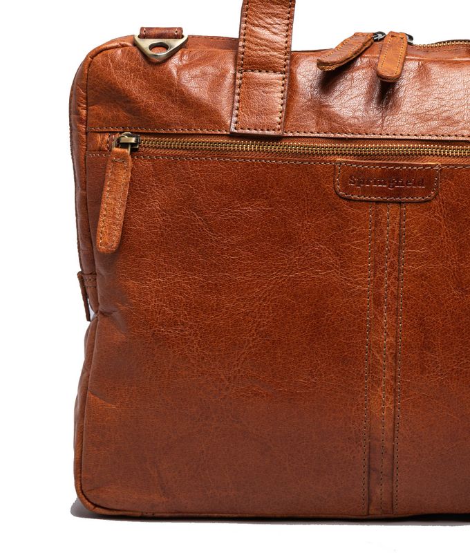 Springfield 15 tommers laptopveske i cognac