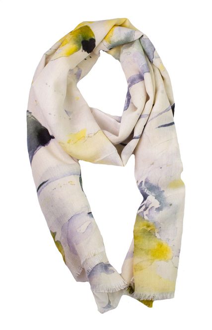 Hovedbilde Boheme Ull/Viscose Skjerf i Offwhite Print