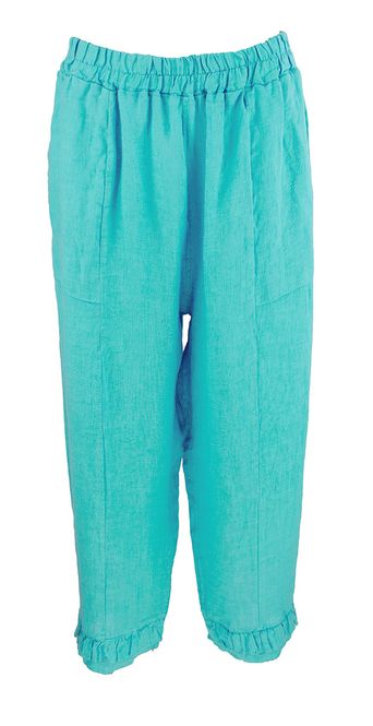 Hovedbilde Boheme Capri Linbukse i Turquoise