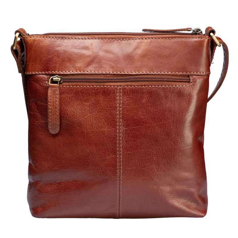 Springfield sholder/crossoverveske i cognac
