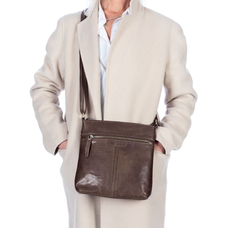 Springfield sholder/crossoverveske i  brown