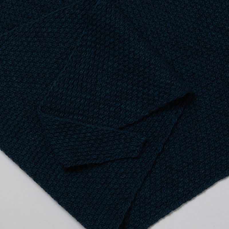 Rosenvinge Perlestrikket Triangel Skjerf i Jeans Blue