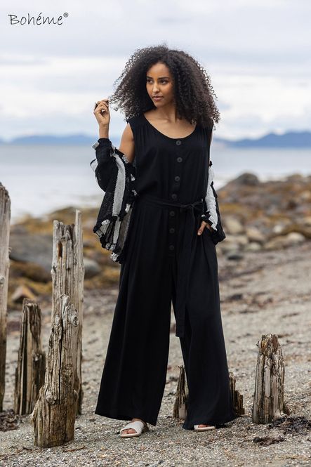Hovedbilde Boheme Jumpsuit i Linmix Black