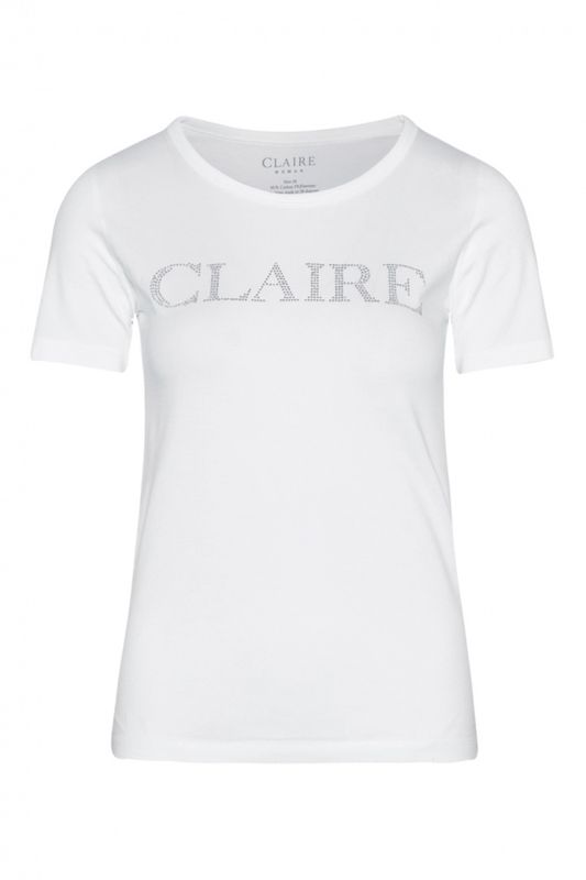 Claire Alanis T-shirt m/logo white
