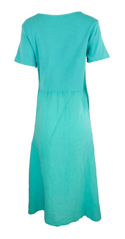 Boheme Lang Linkjole M/Bomullsribb i Ryggen Turquoise