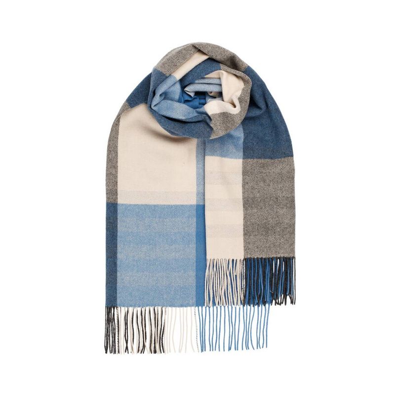 Morild Faun Kvadrat skjerf med refleks, blå multifarget