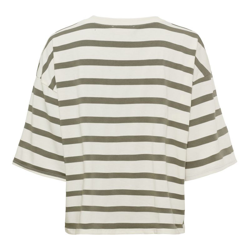 Marta MdcSage T-Shirt Olive/Stripes Onesize