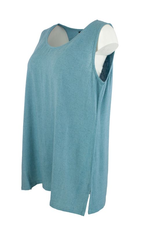 Boheme Kort Singlet i Linmix Blue Sky