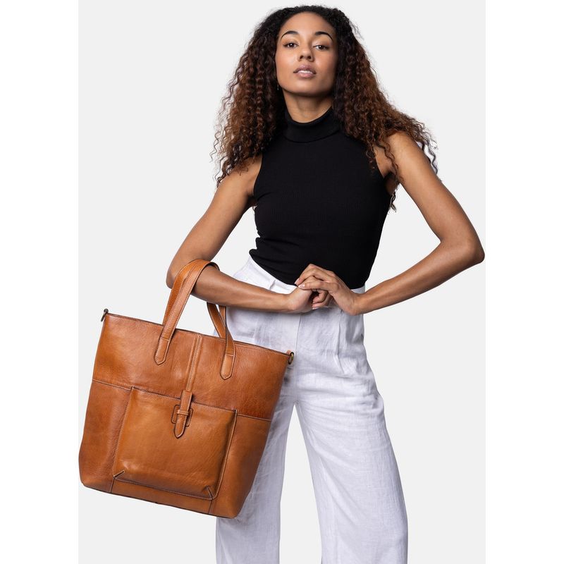 RE:Designed Layla Toutebag/Jobbeveske i Burned Tan