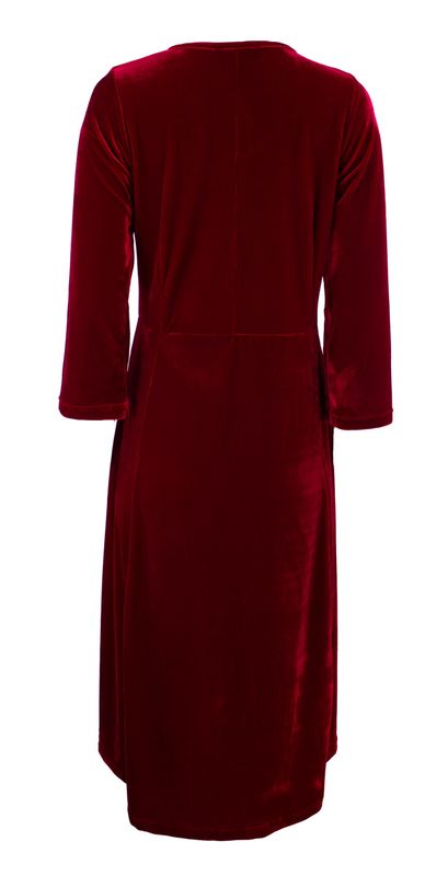 Boheme Kjole Lang A-Line i Velour Red
