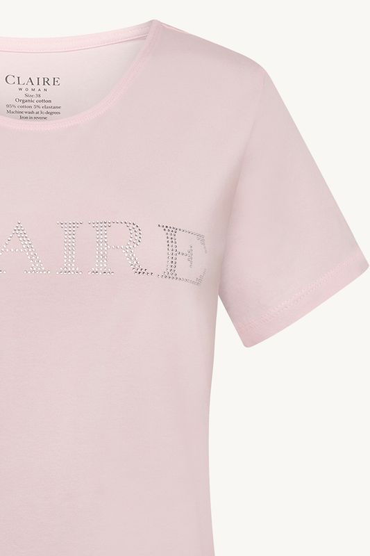 Claire Alanis T-shirt m/logo Pink Touch