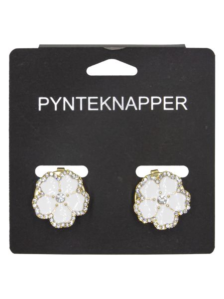 Hovedbilde Intex Skjorteknappblomst M/Blomst/Strass i Hvit