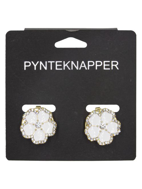 Hovedbilde Intex Skjorteknappblomst M/Blomst/Strass i Hvit