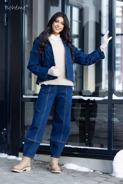 Hovedbilde Boheme Jakke M/Hette Denim i Blue