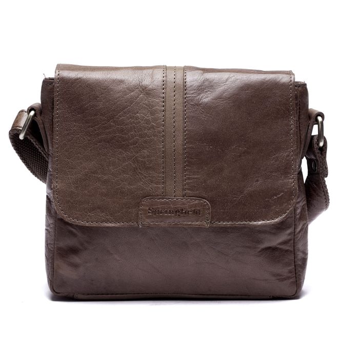Hovedbilde Springfield liten flapbag i skinn Brown
