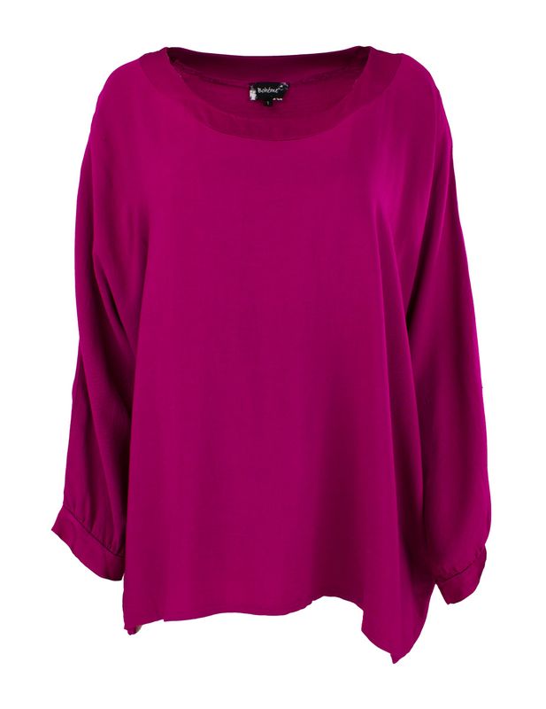 Boheme Bluse i Fuchsia