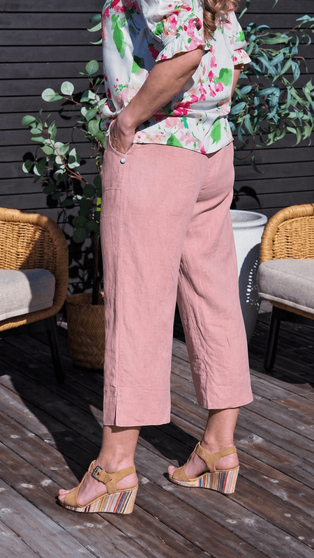 Makeløs Hommelvik Linbukse Dusty Pink