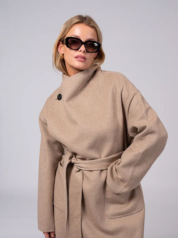 Clermonte Ana Wool Coat Sand