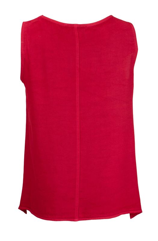 Boheme Sateng Singlet Kort i Red