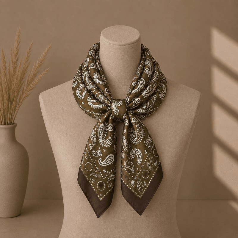 Diz Lite Skjerf Paisley Green/Brown