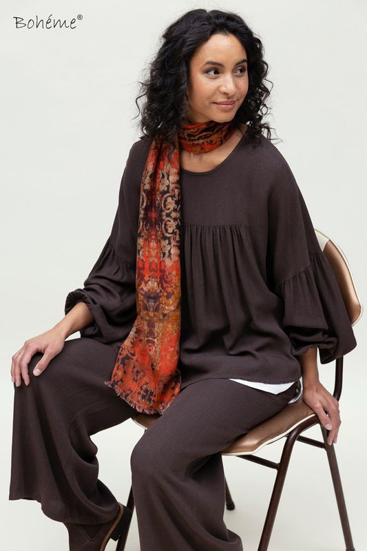 Boheme Orange Ornament 70 X 180 Cm