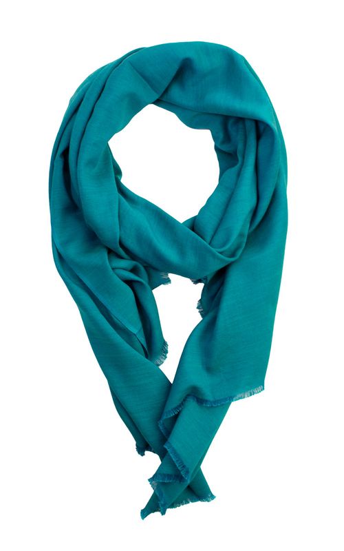 Boheme Scarf i Ull/Viscose Petrol Blue