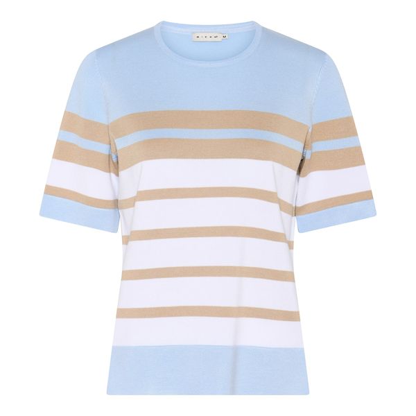 Hovedbilde Micha Kortermet Jumper i Light Blue M/Striper