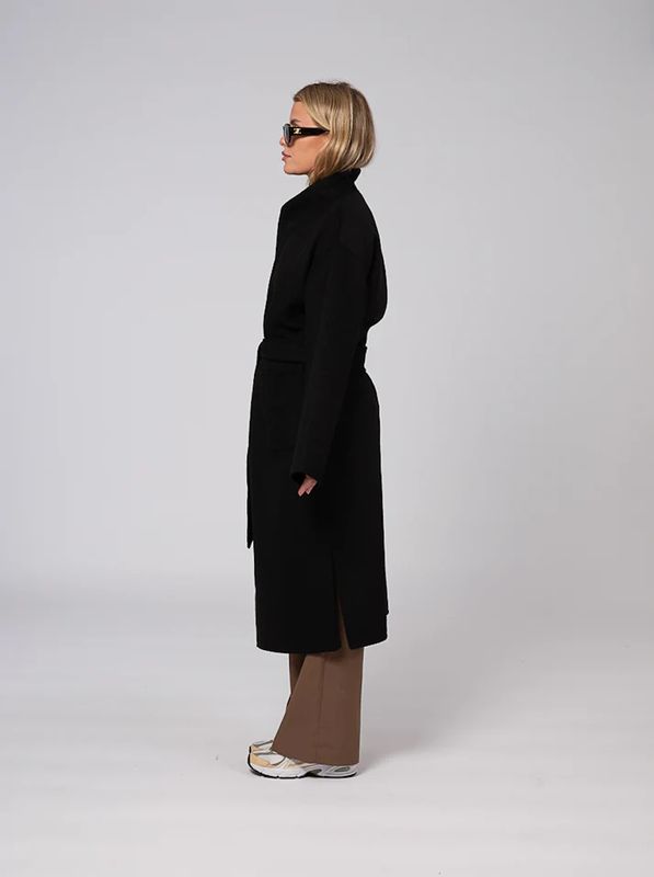 Clermonte Ana Wool Coat Black