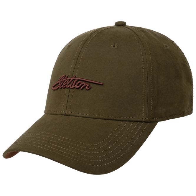 Hovedbilde Stetson Waxed Cotton WR Baseball Cap i Olive
