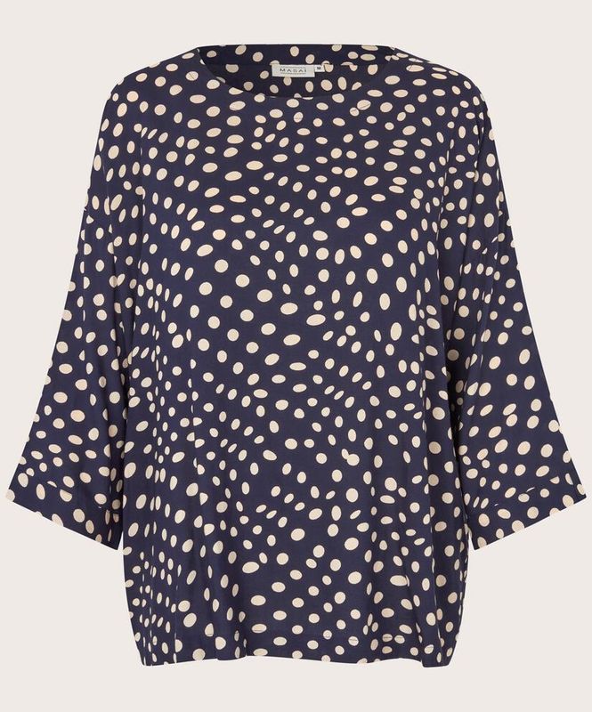 Masai Bluse MaBecca i Navy Blazer