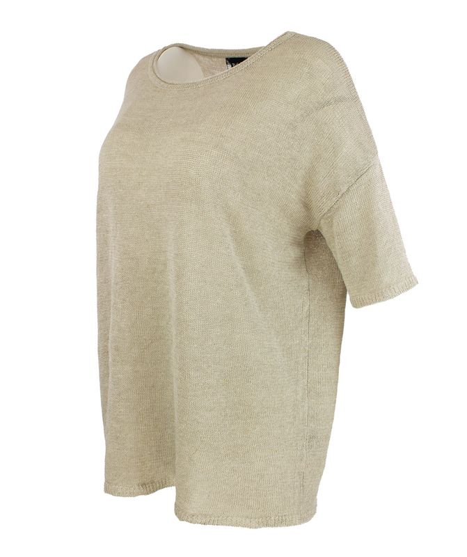 Boheme Lingenser Kort Arm og Rund Hals i Sand