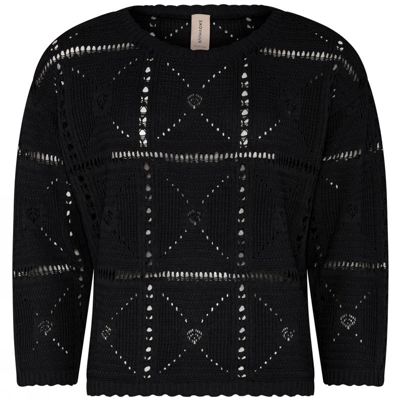 Skovhuus Strikket Pullover i Black