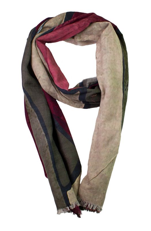 Boheme Scarf i Ull/Viscose Vertikal Red