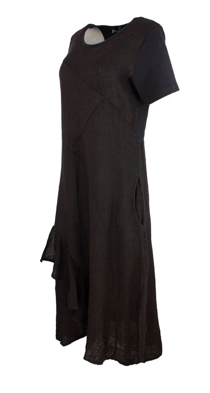 Boheme Lang Linkjole M/Bomullsribb i Ryggen Black
