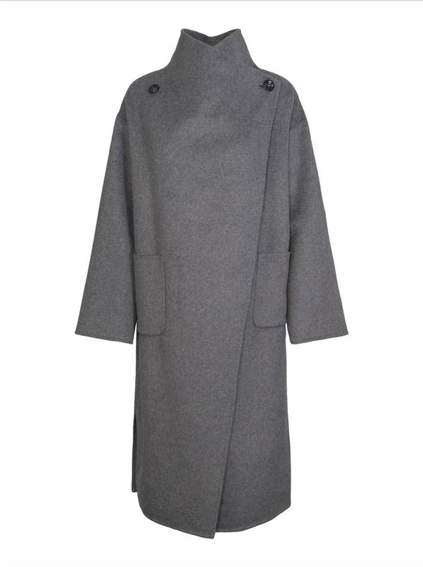 Clermonte Ana Wool Coat Charcoal