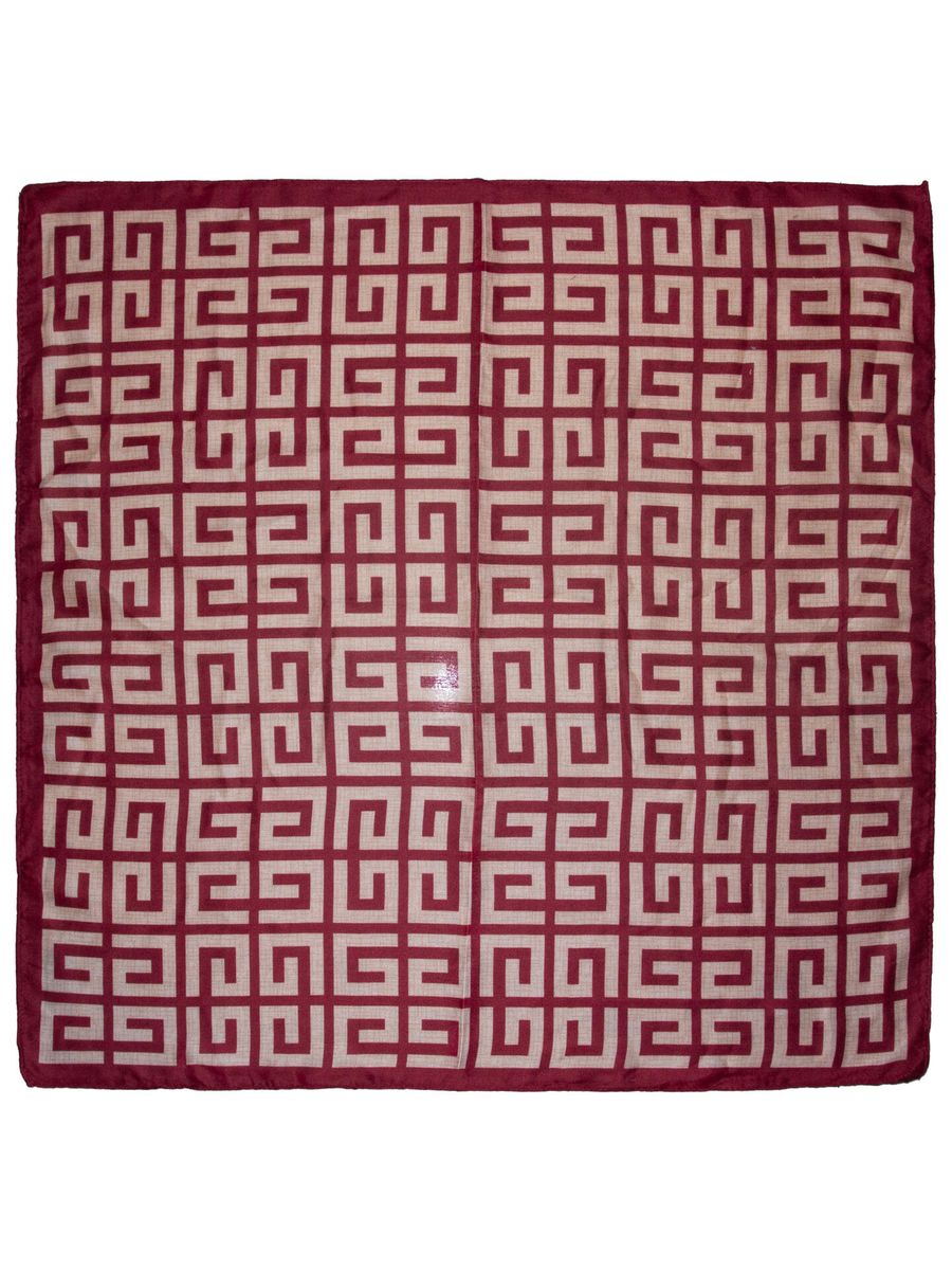 Intex Skjerf m/mønster 65x65 Burgundy