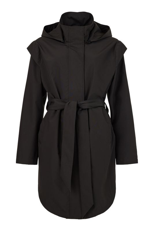 Normann Coat Regnjakke 3/4 Lengde i Black