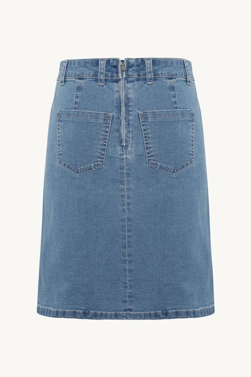 Claire Nadia DongeriSkjørt i Light Blue Denim