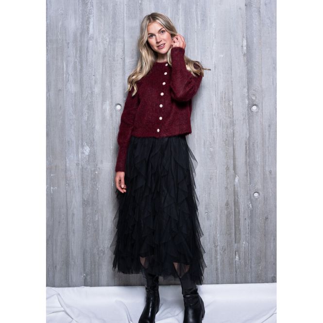 Hovedbilde Close To My Heart Sonia Cardigan Garnet Red