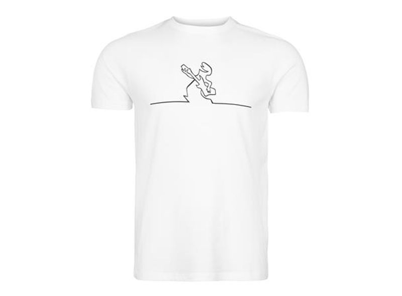 Herre Streken T-Shirt Rockstar White