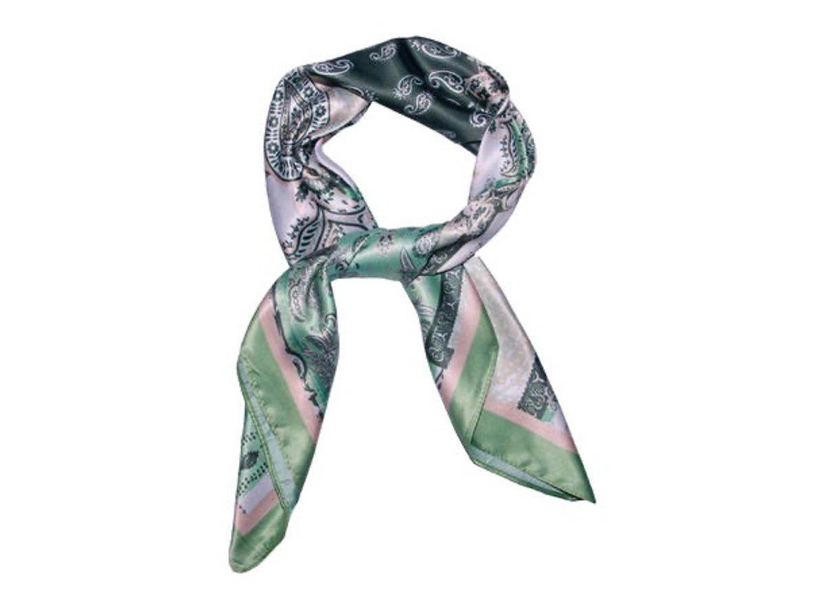 Intex Skjerf Paisley Grønn 70x70 