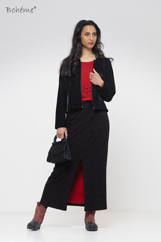 Boheme Sateng Singlet Kort i Red