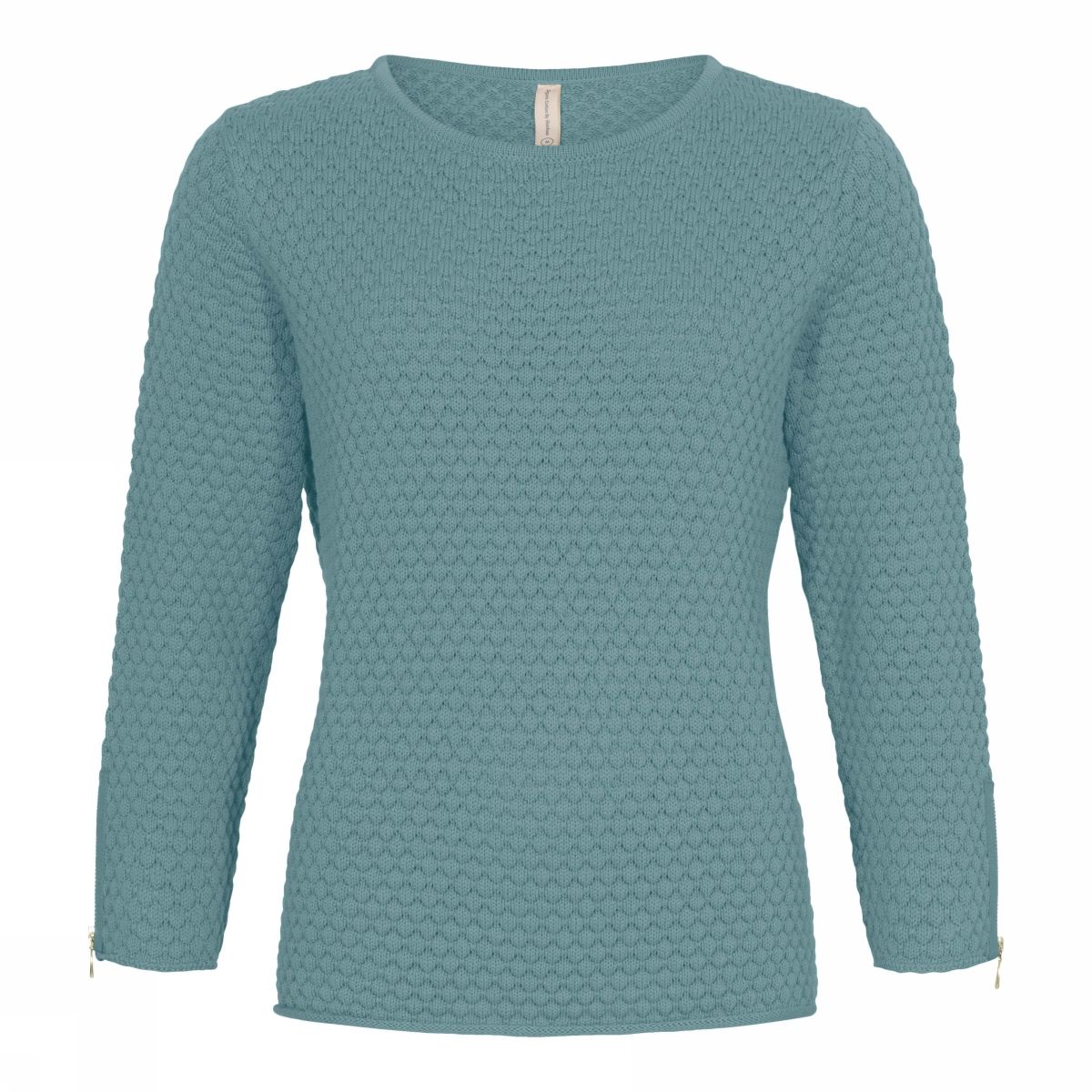 Skovhuus Genser M/Glidelås På Ermene Eucalyptus Green