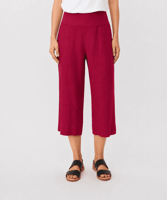 Hovedbilde Masai MaPallas Capribukse i lin Deep Red