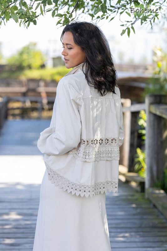 Boheme Bluse Blonder i Sand